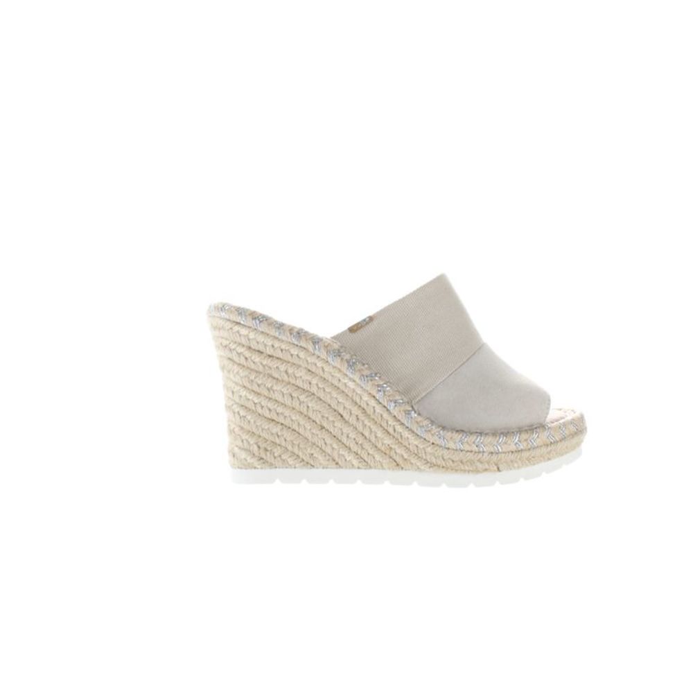 Toms Gray Espadrille Wedge Sandals